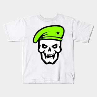 War Commander Skull Face Logo Kids T-Shirt